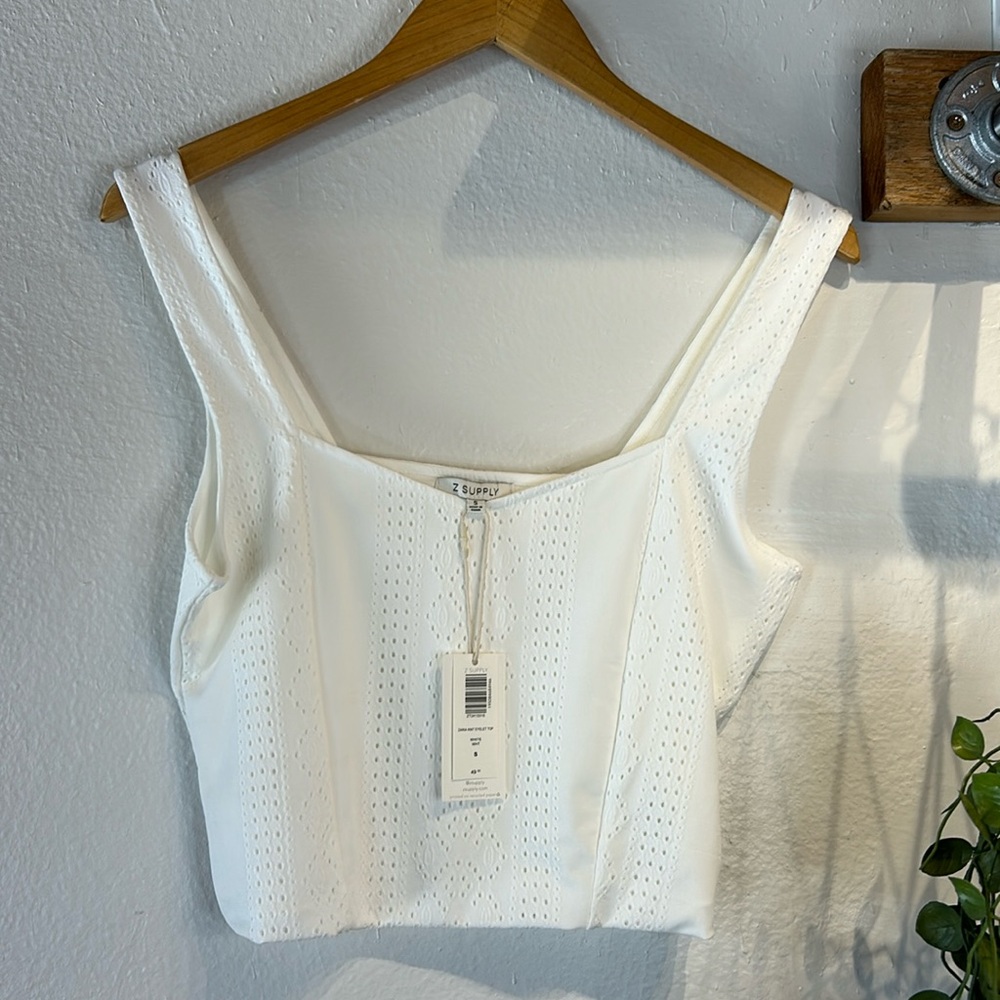 Zaria Knit Eyelet Top